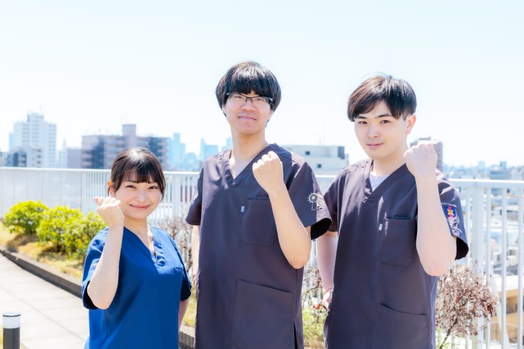先輩研修医との懇談の様子